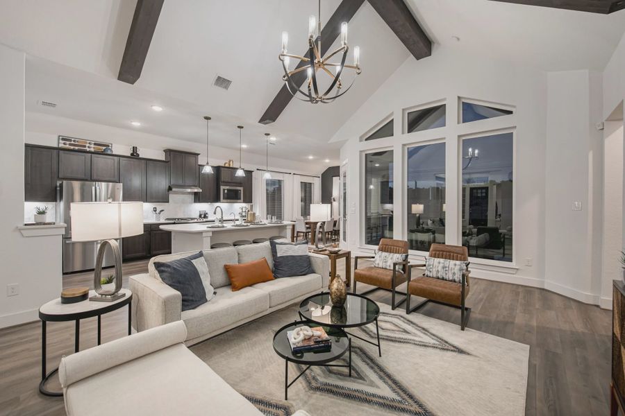 Representative furnished interior of a home built from the Brody by Chesmar Homes in Esperanza 60's, Boerne (Image 8).
