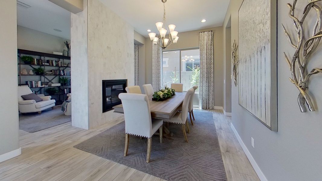 Furnished interior view inside a new home in Arroyo Seco - Hacienda, Buckeye (Image 14).