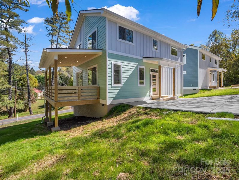 Exterior details and patio area of a home in , Asheville (Image 2). Exterior details and patio area of a home in , Asheville (Image 2).