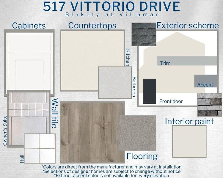 Blakely - Colors for This home Blakely - Colors for This home