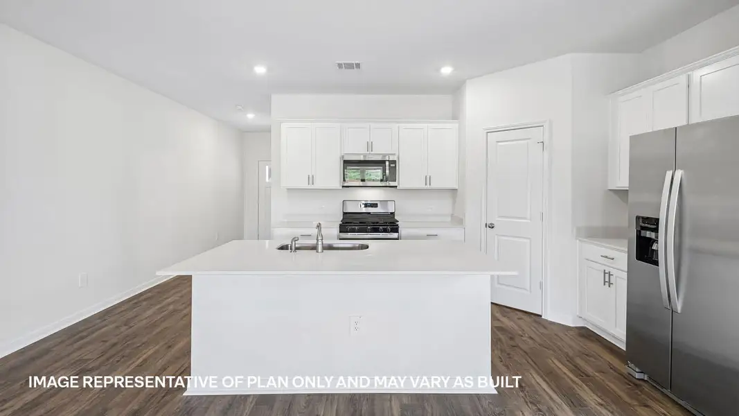 Furnished interior view inside a new home in Prairie Lakes, Buda (Image 3).