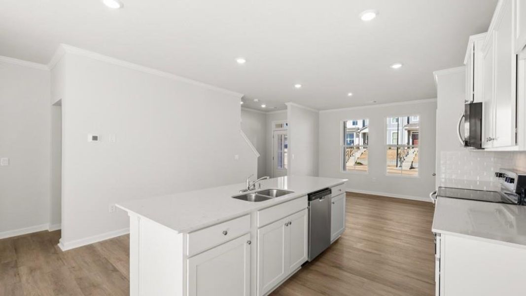 Furnished interior view inside a new home in Waypoint, Flowery Branch (Image 4).