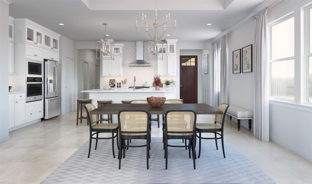 Dining area open to the kitchen (*Artist rendering used for illustration purposes only.)