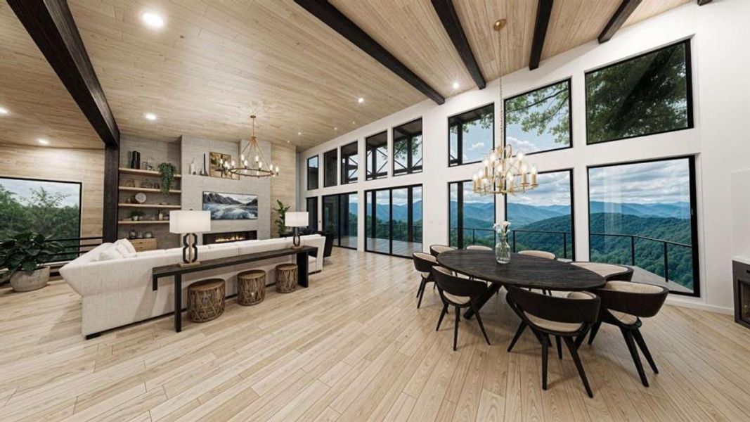 Furnished interior view inside a new home in , Cherry Log (Image 9). Furnished interior view inside a new home in , Cherry Log (Image 9).