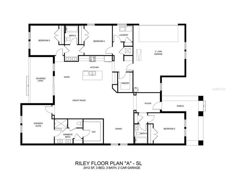 2D floor plan layout of this home in , Ocala, FL (Image 2).