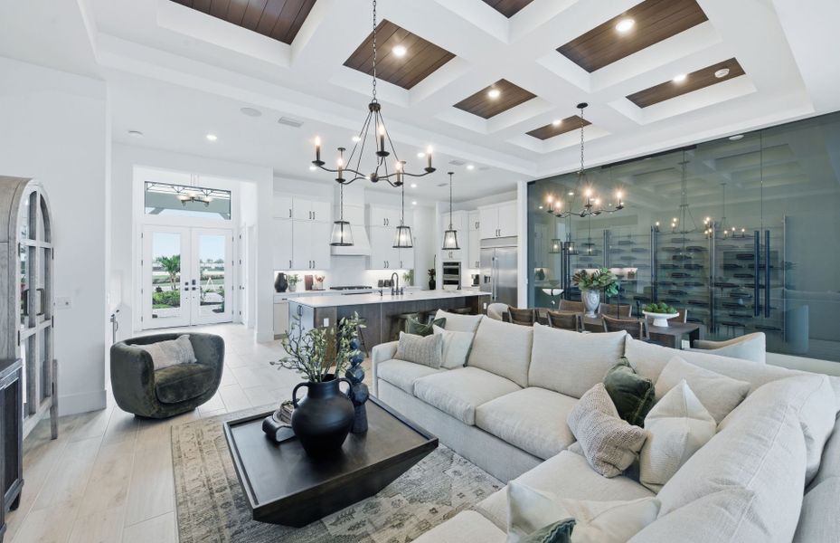 Representative furnished interior of a home built from the Aventura by DiVosta in Canter, Wellington (Image 7). Representative furnished interior of a home built from the Aventura by DiVosta in Canter, Wellington (Image 7).