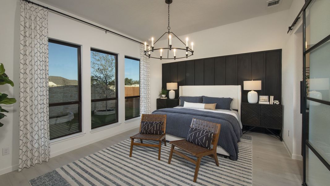 Furnished interior view inside a new home in Meadows of Mill Creek, Seguin (Image 46).