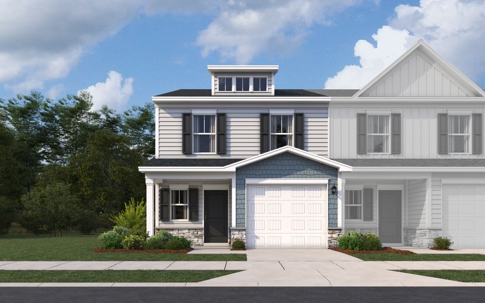 Representative exterior photo of a completed home built from the Stoneycreek in Meece by Veranda Homes in Meece, Easley, SC (Image 2).