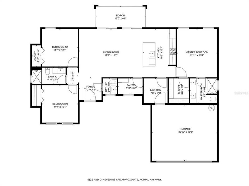 2D floor plan layout of this home in , Sebring, FL (Image 3).