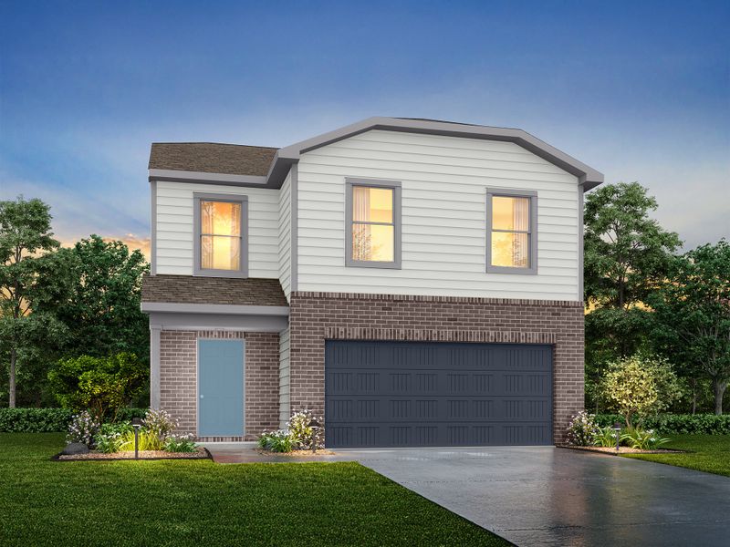 Representative exterior photo of a completed home built from the Big Bend by National HomeCorp in Waterside at Cedar Creek, Abilene, TX (Image 13). Representative exterior photo of a completed home built from the Big Bend by National HomeCorp in Waterside at Cedar Creek, Abilene, TX (Image 13).