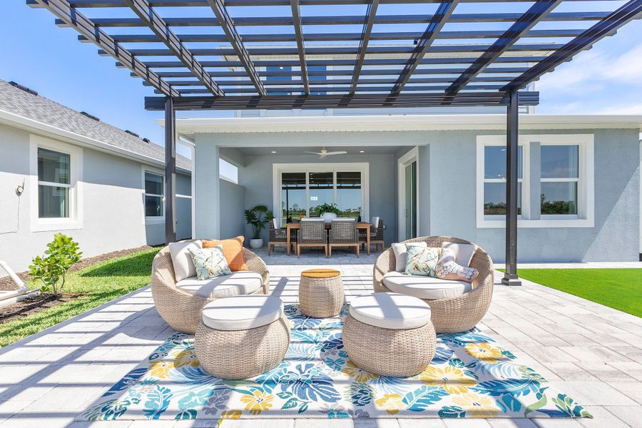 Exterior details and patio area of a home in The Sanctuary – Coastal Collection, Punta Gorda (Image 29).
