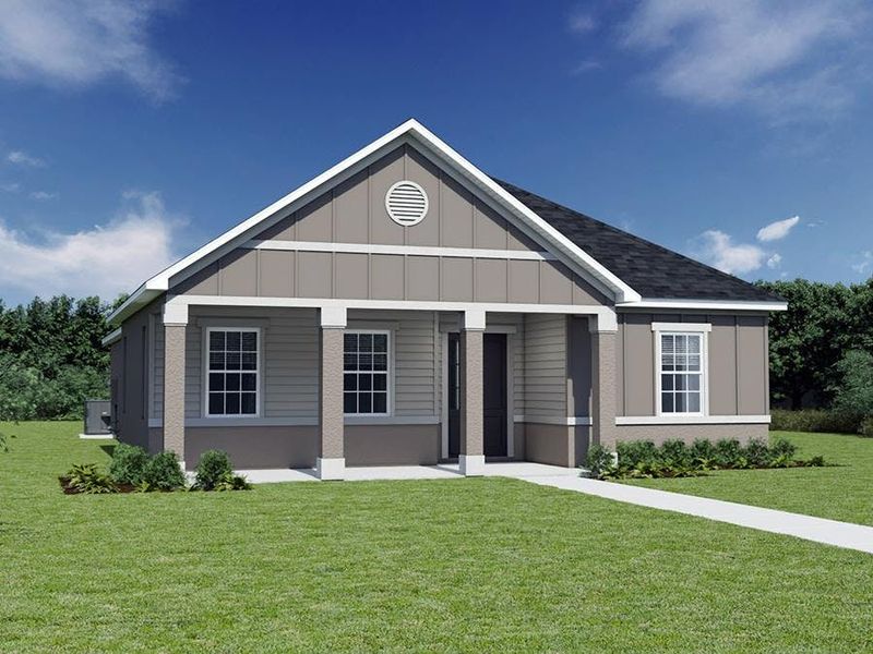 The Lavender includes a large, columned front porch and multiple exterior elevations to choose from. The Lavender includes a large, columned front porch and multiple exterior elevations to choose from.