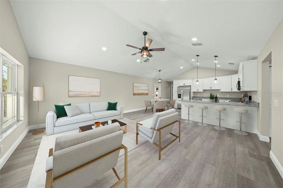 Furnished interior view inside a new home in , Williston (Image 8).