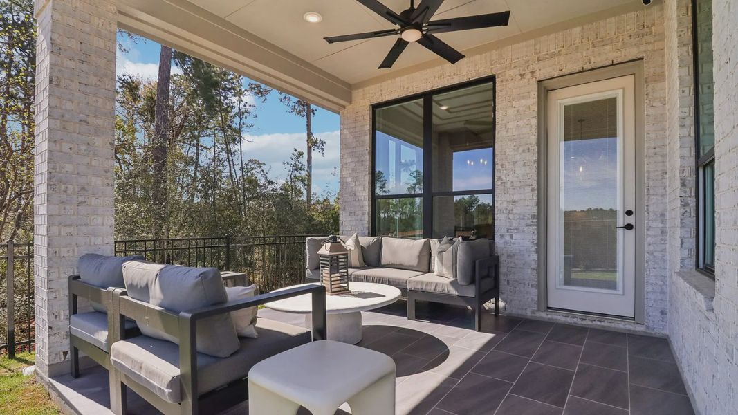 Representative exterior details of a home built from the Marbella by Chesmar Homes in Audubon, Magnolia (Image 4).