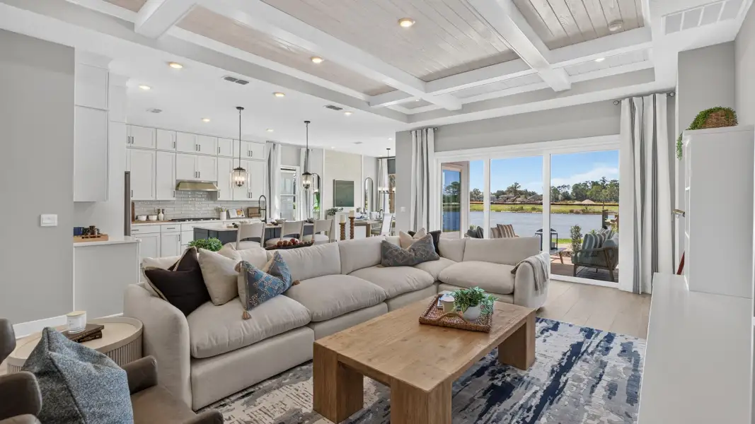 Representative furnished interior of a home built from the Frasier by D.R. Horton in Broward Key, Jacksonville (Image 15).
