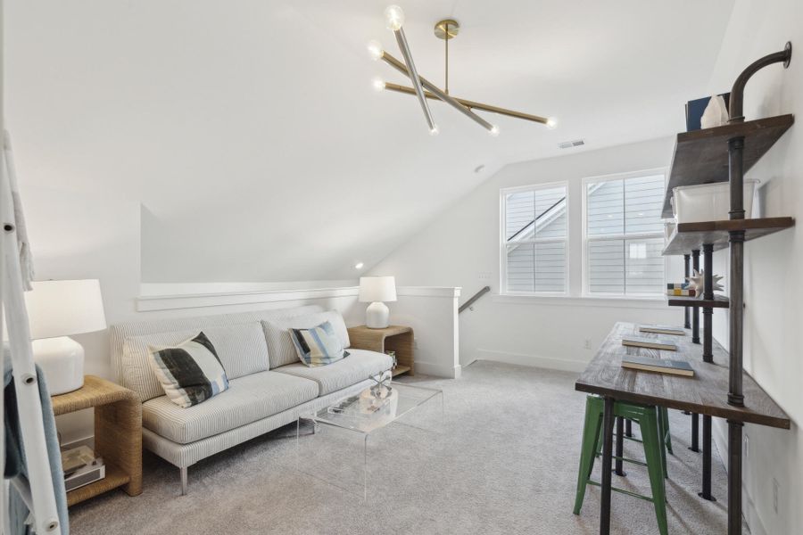 Furnished interior view inside a new home in Limehouse Farms: Arbor Collection, Summerville (Image 19). Furnished interior view inside a new home in Limehouse Farms: Arbor Collection, Summerville (Image 19).