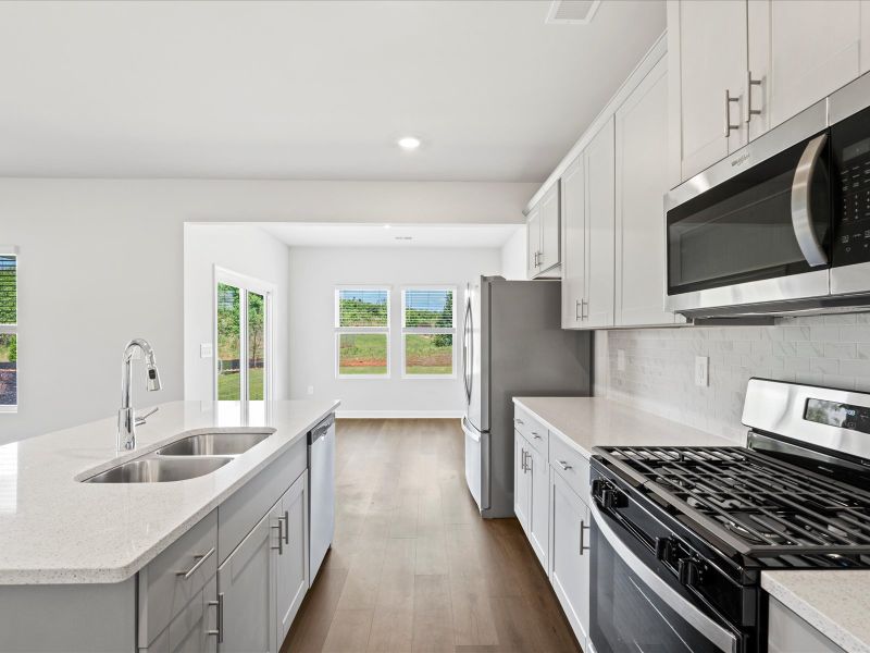 Furnished interior view inside a new home in Village at White Pine, Pendleton (Image 4).