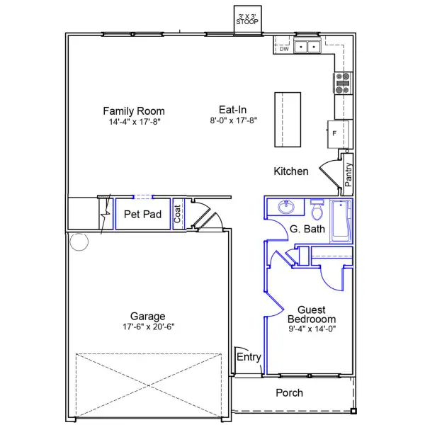 2D floor plan layout of this home in Richmond Hill, Inman, SC (Image 2). 2D floor plan layout of this home in Richmond Hill, Inman, SC (Image 2).