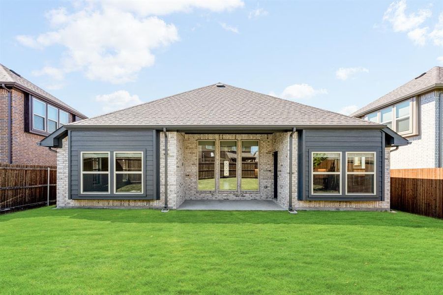 Front exterior of a new home in Ridge Ranch Classic 50, Mesquite, TX, highlighting curb appeal (Image 26). Front exterior of a new home in Ridge Ranch Classic 50, Mesquite, TX, highlighting curb appeal (Image 26).