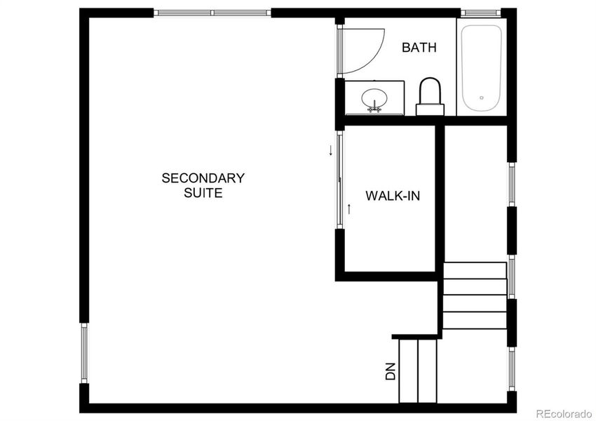 Upper level floor plan Upper level floor plan
