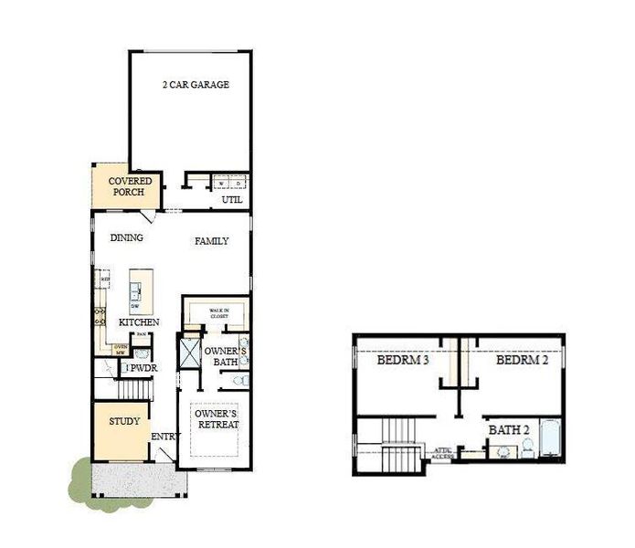 2D floor plan layout of this home in Whitley Preserve – Park Collection, Mint Hill, NC (Image 2). 2D floor plan layout of this home in Whitley Preserve – Park Collection, Mint Hill, NC (Image 2).
