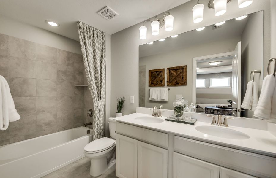 Secondary bathroom with large shower