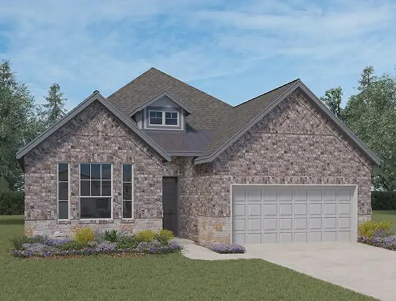 Front exterior of a new home in Attwater 55s, Waller, TX, highlighting curb appeal (Image 17).