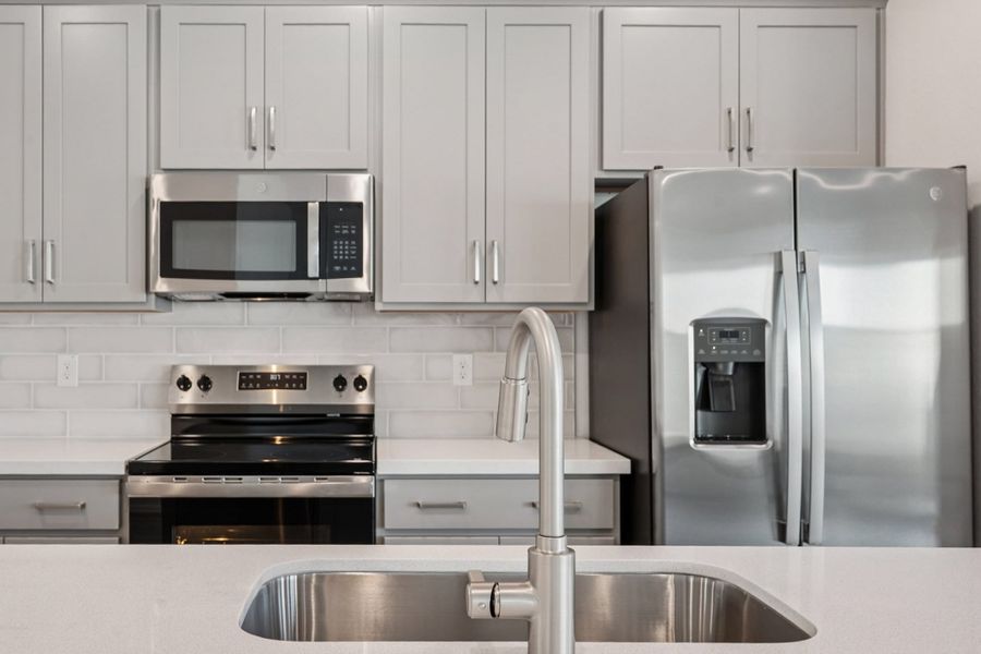Kitchen featuring the Milan Collection. Finishes and options may vary by community Kitchen featuring the Milan Collection. Finishes and options may vary by community