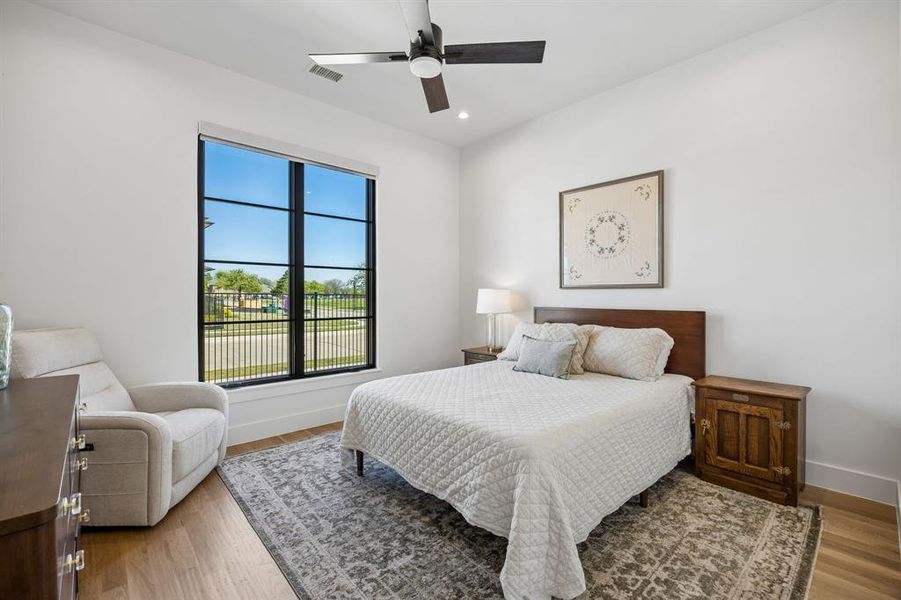 2nd Bed down is in the same hall as the private office, perfect for guests with access to a full bath.