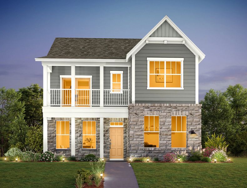 Representative exterior photo of a completed home built from the Blue Jay by Ashton Woods in The Cottages at Lariat, Liberty Hill, TX (Image 14). Representative exterior photo of a completed home built from the Blue Jay by Ashton Woods in The Cottages at Lariat, Liberty Hill, TX (Image 14).