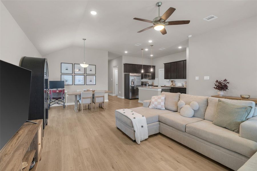 Furnished interior view inside a new home in Mustang Crossing, Alvin (Image 30).