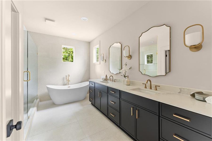 Furnished interior view inside a new home in , Atlanta (Image 27).