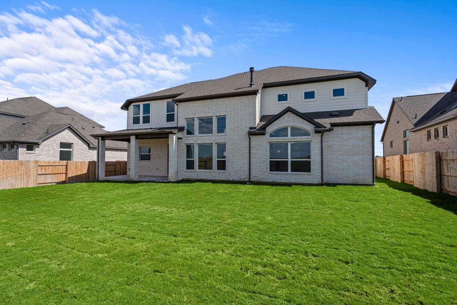 Rear of Home and Private Backyard