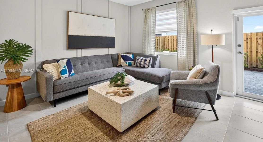 Furnished interior view inside a new home in Acacia Groves, Miami (Image 5).