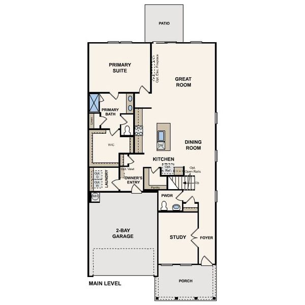 2D floor plan layout for the Osprey by Century Communities in Martins Glen, Antioch, TN (Image 2). 2D floor plan layout for the Osprey by Century Communities in Martins Glen, Antioch, TN (Image 2).