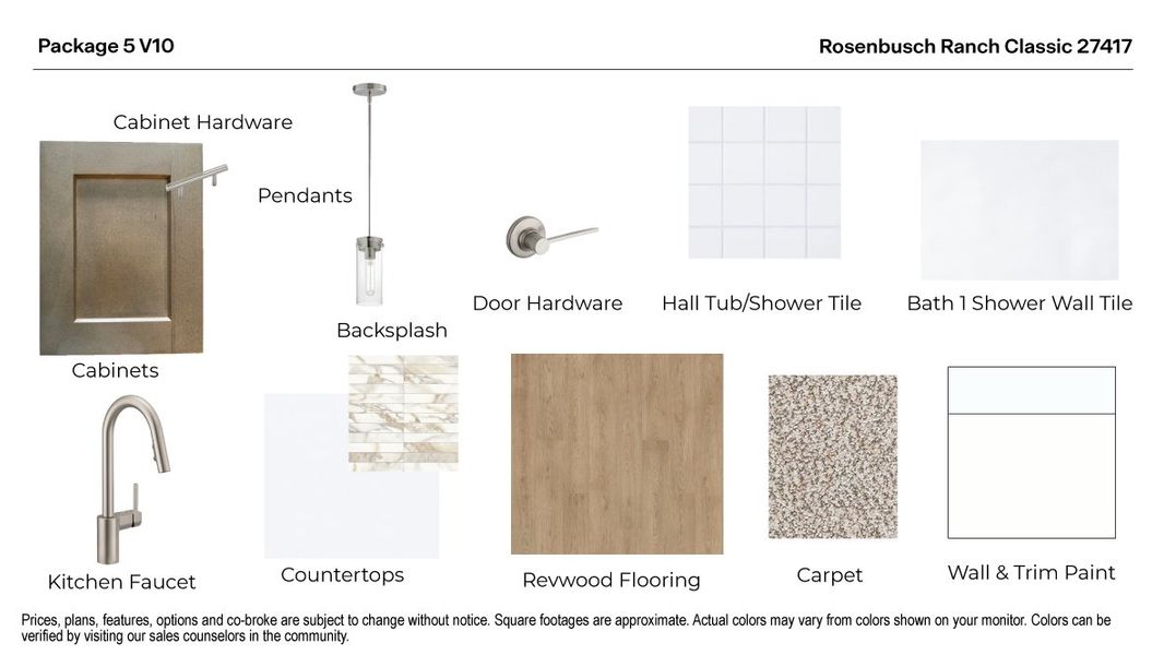 Sample of building materials used in homes in Rosenbusch Ranch, Leander (Image 27).