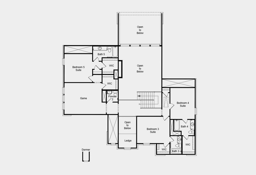 2D floor plan layout for the Kingston by Taylor Morrison in The Ridge at Northlake 70s, Northlake, TX (Image 4).