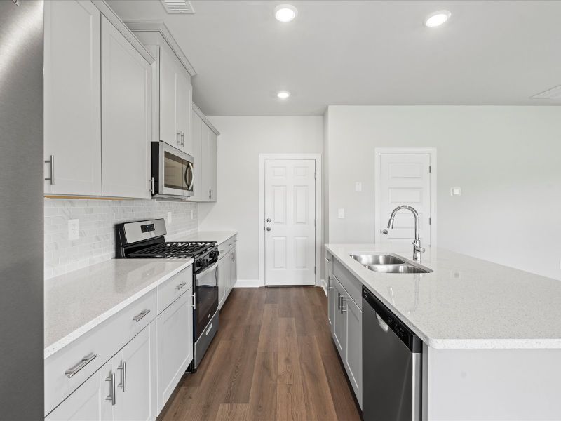 Furnished interior view inside a new home in Village at White Pine, Pendleton (Image 5).