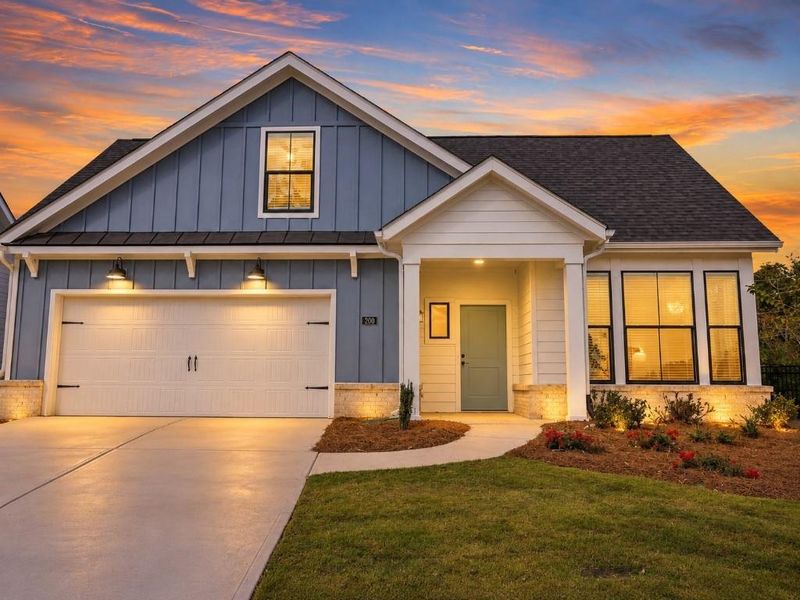 Front exterior of a new home in , Holly Springs, GA, highlighting curb appeal (Image 25).