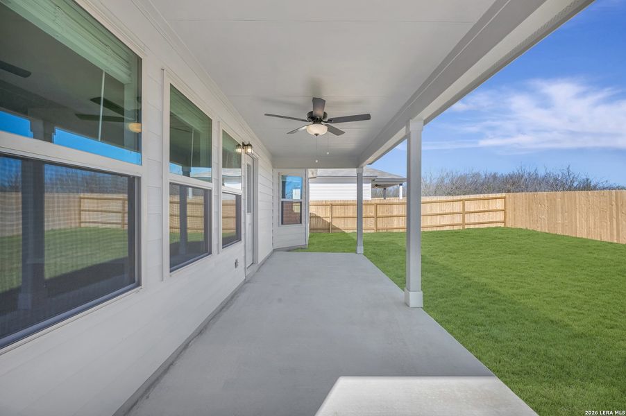 Exterior details and patio area of a home in Greenspoint Heights, Seguin (Image 3).