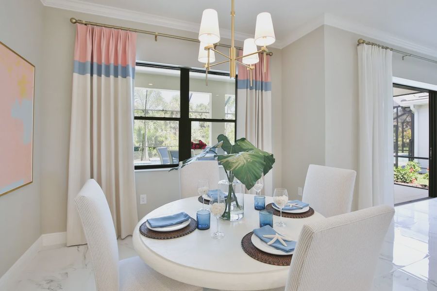 Furnished interior view inside a new home in Boca Royale Golf and Country Club at Wellen Park, Englewood (Image 8). Furnished interior view inside a new home in Boca Royale Golf and Country Club at Wellen Park, Englewood (Image 8).