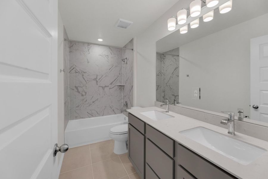 Furnished interior view inside a new home in Salerno - Classic Collection, Round Rock (Image 5).