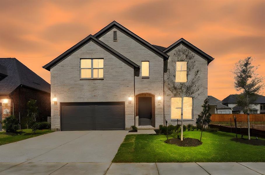 Front exterior of a new home in Brookhollow West, Prosper, TX, highlighting curb appeal (Image 23). Front exterior of a new home in Brookhollow West, Prosper, TX, highlighting curb appeal (Image 23).