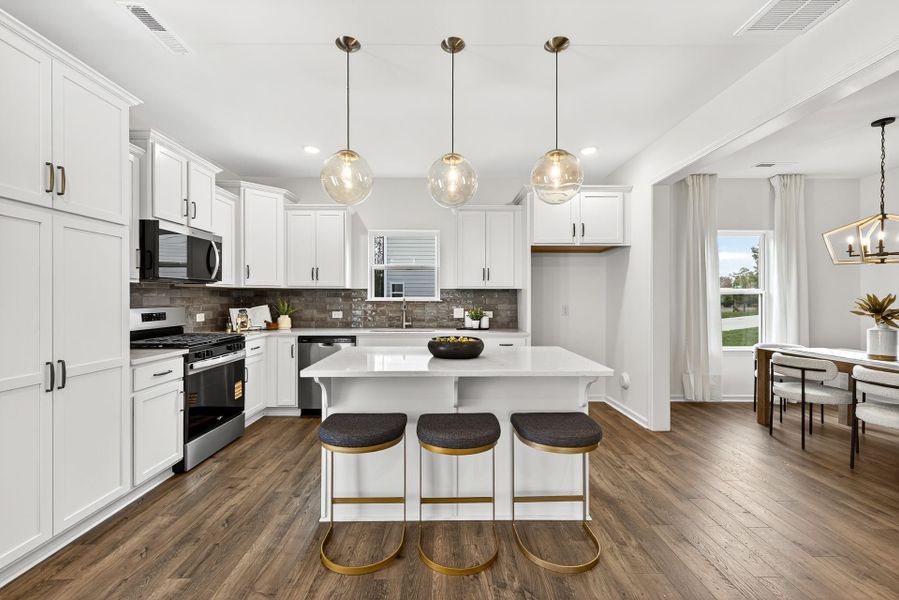 Furnished interior view inside a new home in Edgewater - Lakeview Point, Lancaster (Image 5). Furnished interior view inside a new home in Edgewater - Lakeview Point, Lancaster (Image 5).