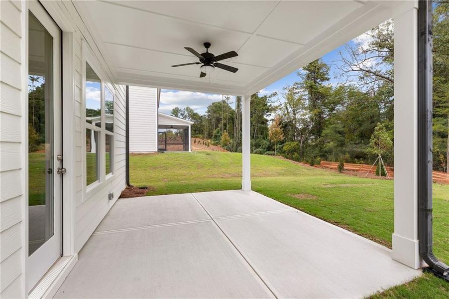Exterior details and patio area of a home in Ashbury Commons, Powder Springs (Image 3).