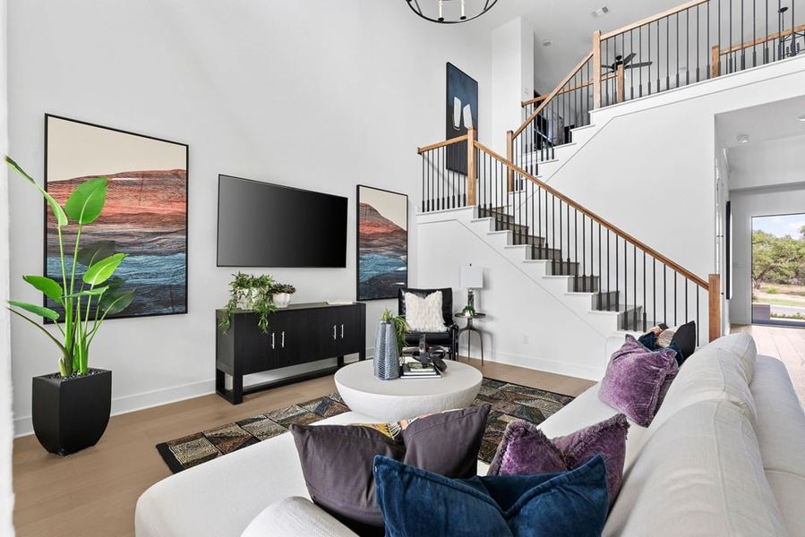 Furnished interior view inside a new home in Park Collection at Heritage, Dripping Springs (Image 19).