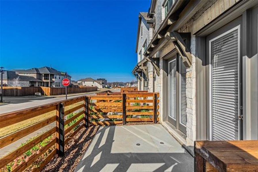 Balcony featuring a residential view