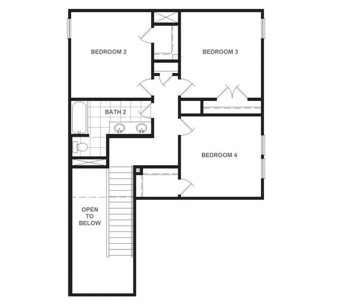2D floor plan layout of this home in Sorella, Tomball, TX (Image 3).