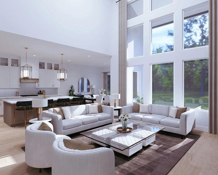 Furnished interior view inside a new home in Parmer Ranch 60, Georgetown (Image 11).