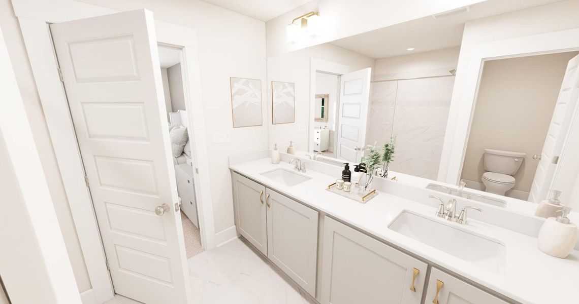 Representative furnished interior of a home built from the Dreamer by Garman Homes in Ponder, Wendell (Image 5).